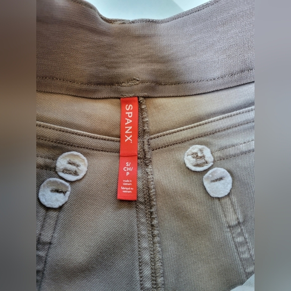 Spanx Stretch Twill Wide-leg Pulk-on Pants Grey Size Small - Picture 3 of 11